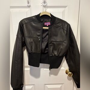 Edikted faux leather jacket